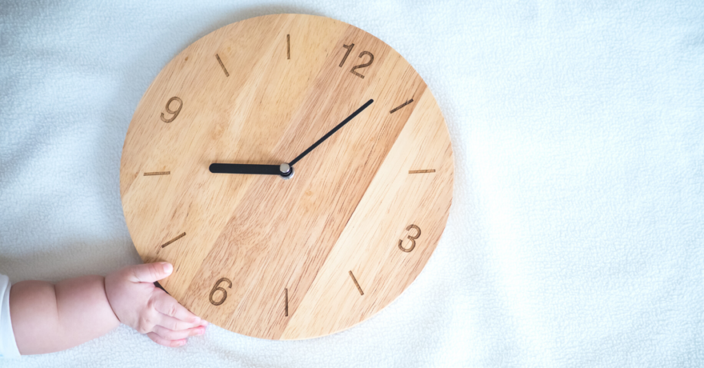 Clock - Forestime Big Wooden Clock, Big, Natural Wood